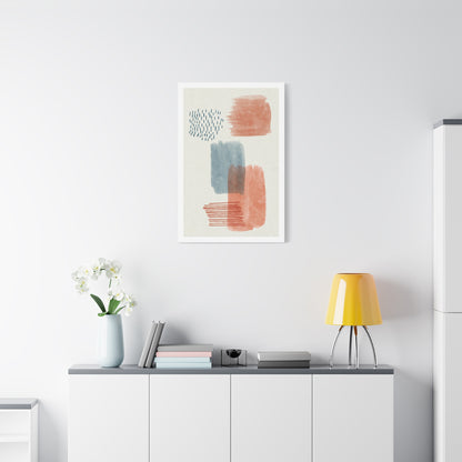 Wander Brush Art 1.3 - Matte Canvas Decor with Minimalist Leaf Design