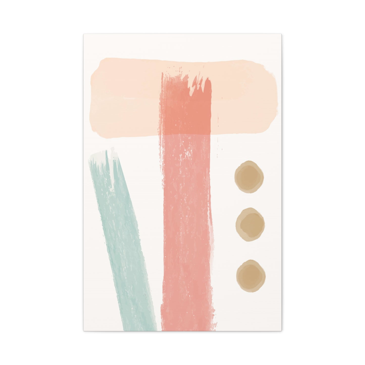 Pastel Pulse Art Set 1.3- Matte Canvas Decor with Minimalist Leaf Design