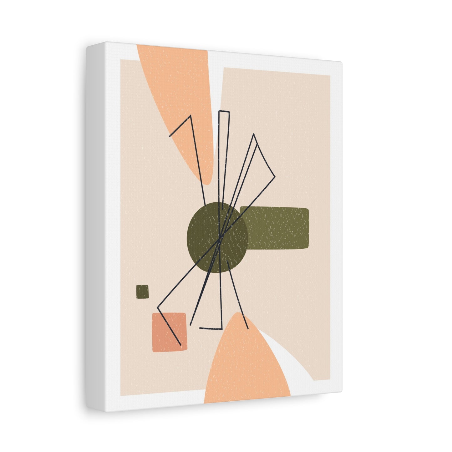 Minimal Pink Line Art Set 1.3 - Matte Canvas Decor with Minimalist Leaf Design