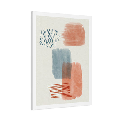 Wander Brush Art 1.3 - Matte Canvas Decor with Minimalist Leaf Design