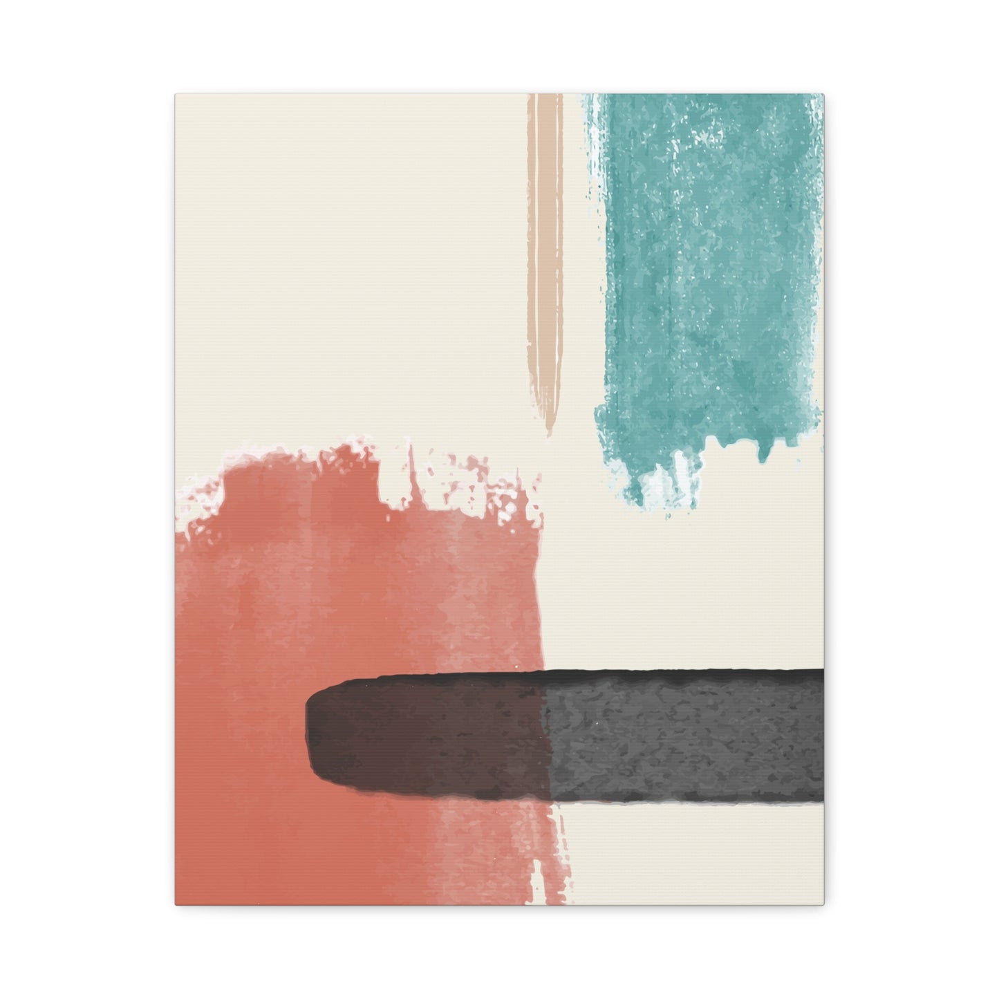Soft Dune Palette Art 1.1 - Matte Canvas Decor with Minimalist Leaf Design