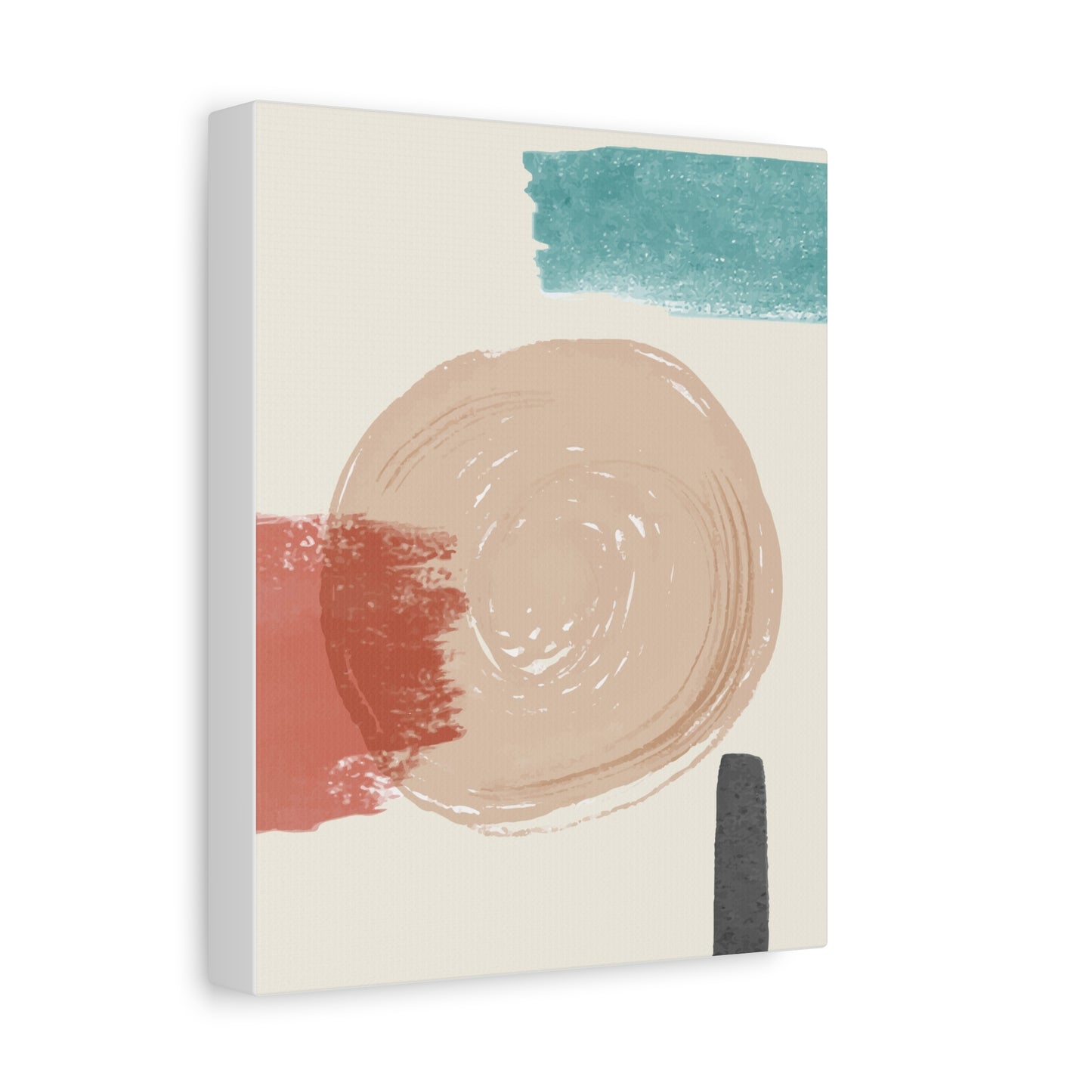 Soft Dune Palette Art 1.3 - Matte Canvas Decor with Minimalist Leaf Design