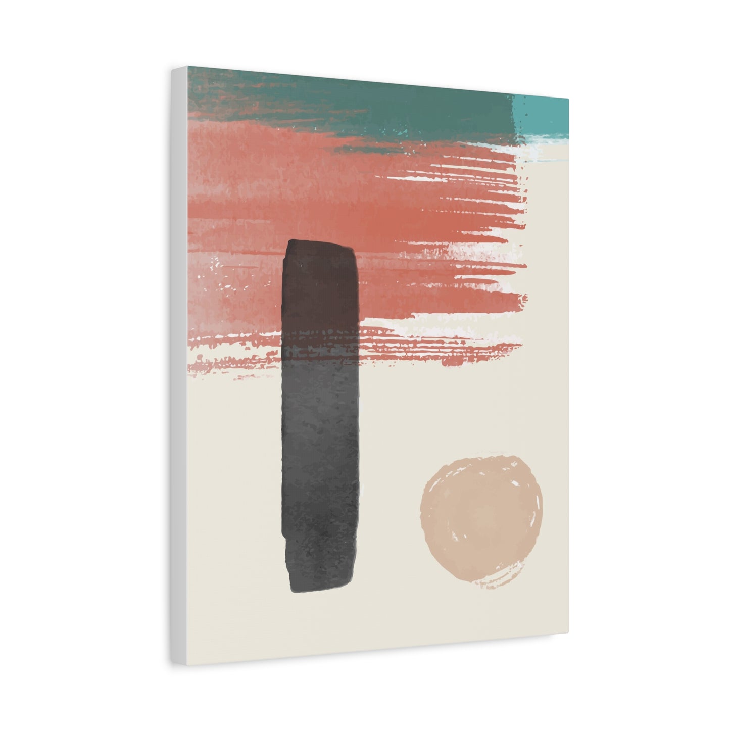 Soft Dune Palette Art 1.2 - Matte Canvas Decor with Minimalist Leaf Design