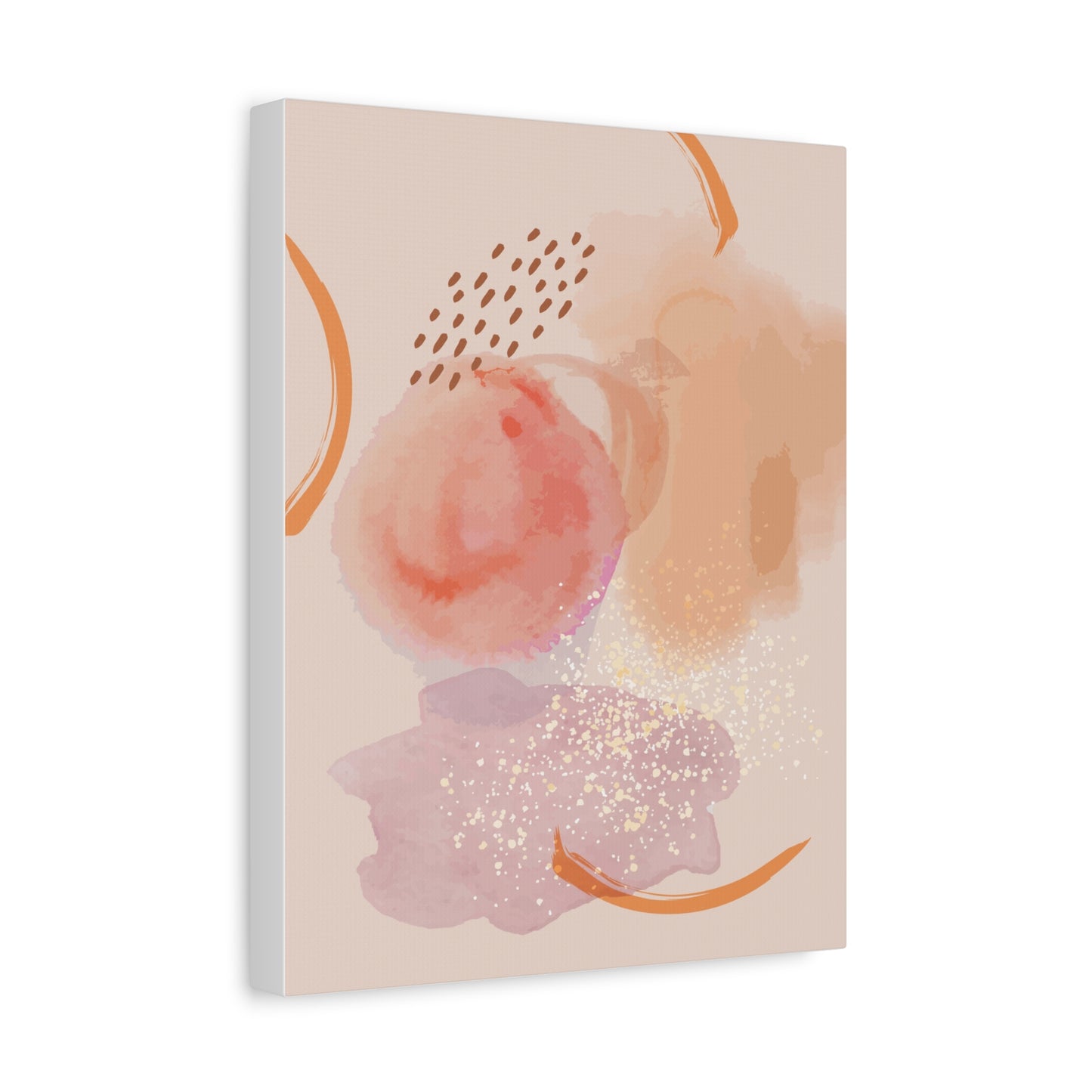 Sunlit Spark Art Set 1.2 - Matte Canvas Decor with Minimalist Leaf Design