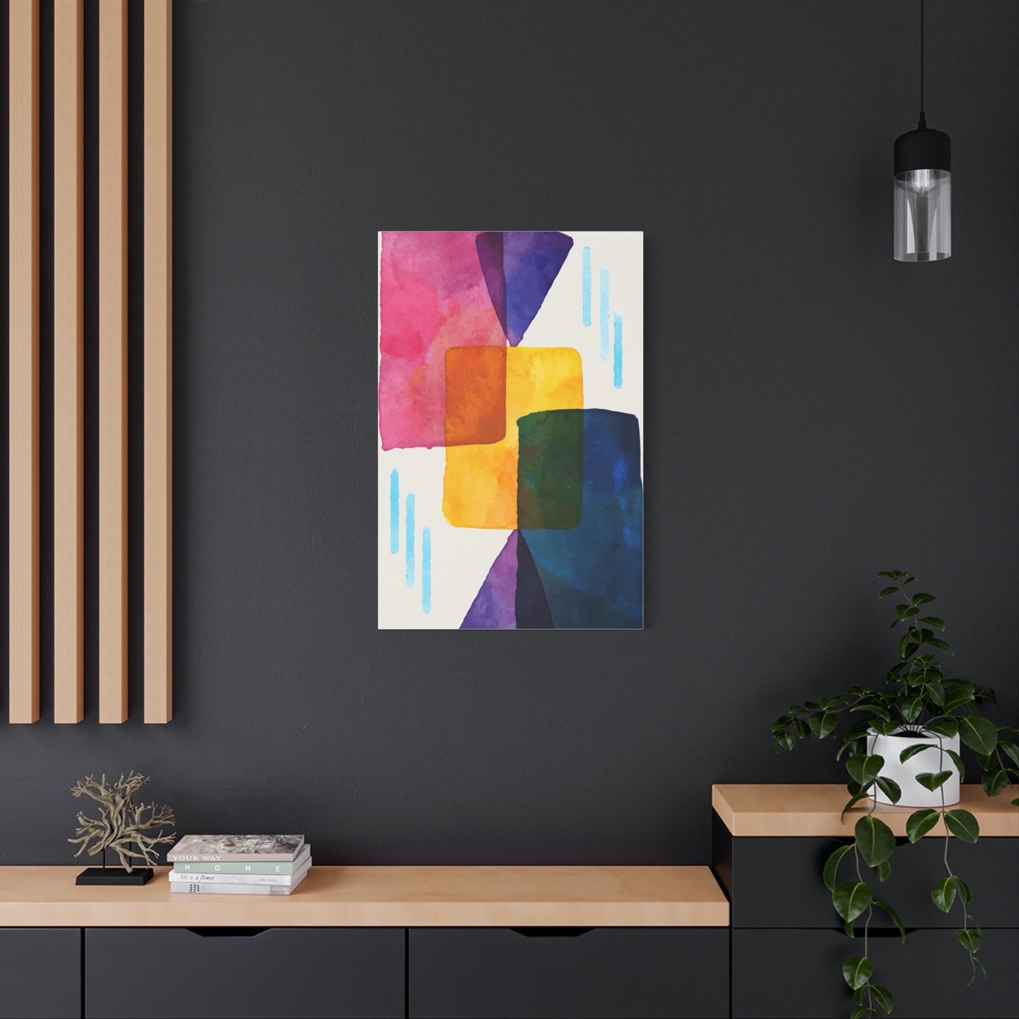 Liquid Calm Art Set 1.1 - Matte Canvas Decor with Minimalist Leaf Design