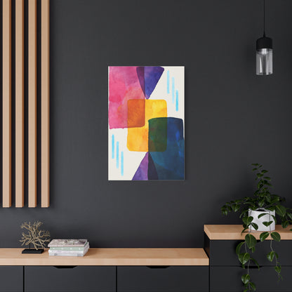 Liquid Calm Art Set 1.1 - Matte Canvas Decor with Minimalist Leaf Design
