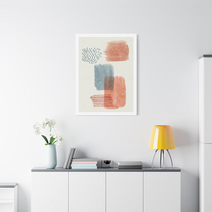 Wander Brush Art 1.3 - Matte Canvas Decor with Minimalist Leaf Design