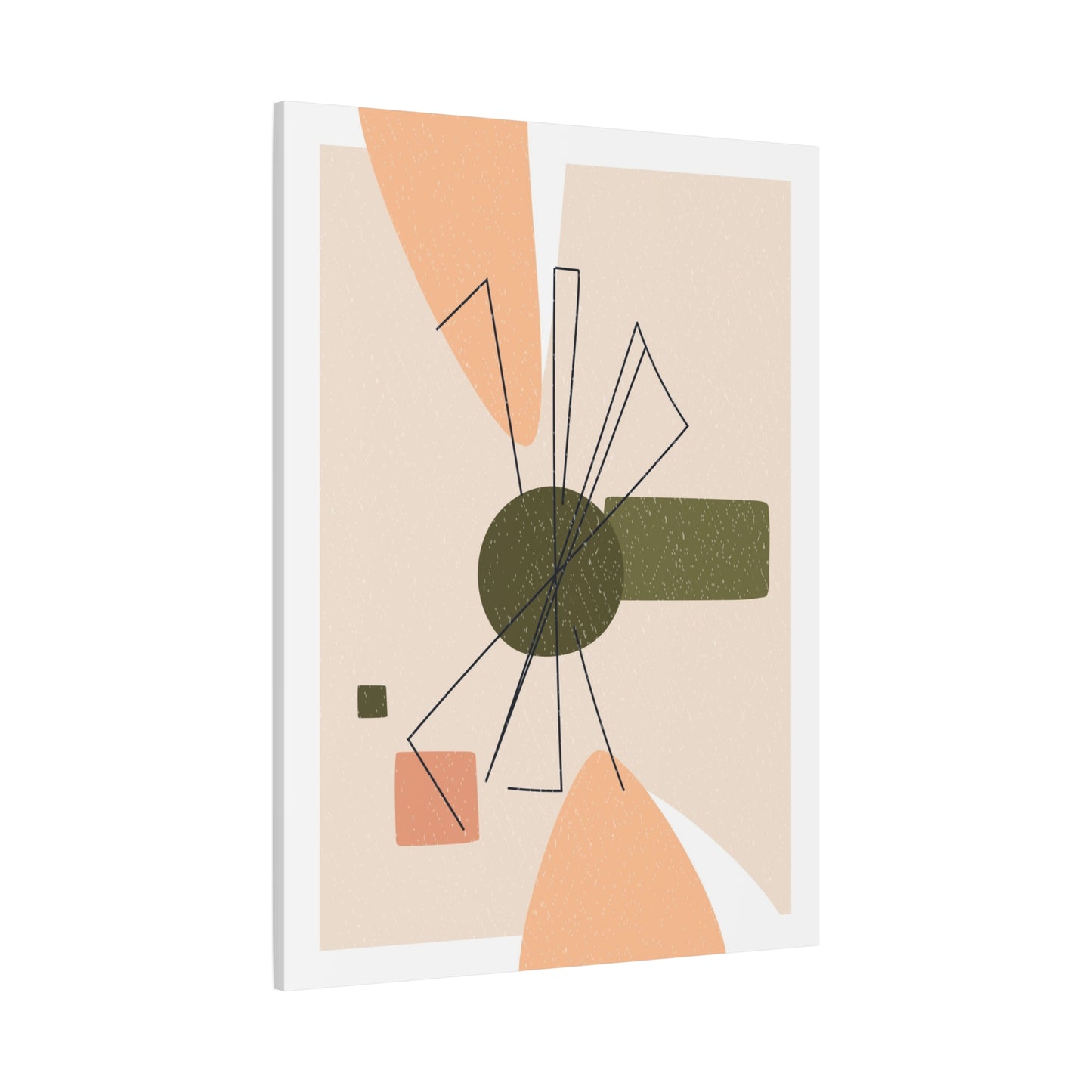 Minimal Pink Line Art Set 1.3 - Matte Canvas Decor with Minimalist Leaf Design