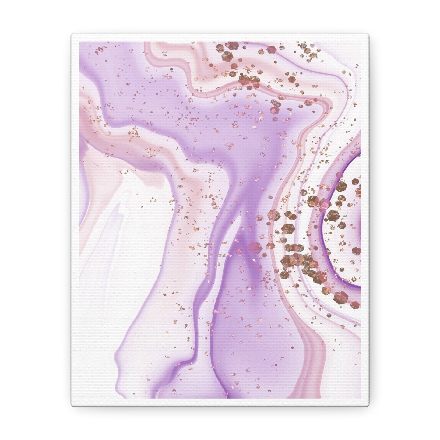 Blush Pink Marble Wall Art Set 1.2 - Matte Canvas Decor with Minimalist Leaf Design