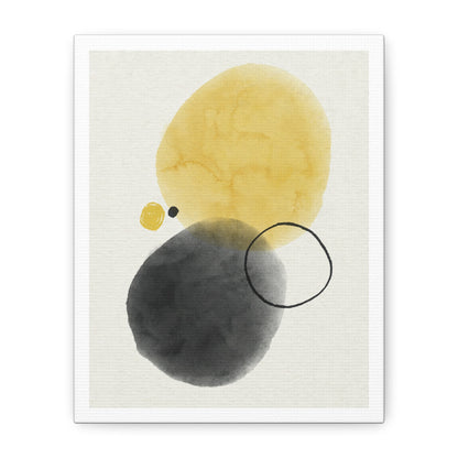 Gold Watercolor Wall Art Set 1.1 - Matte Canvas Decor with Minimalist Leaf Design