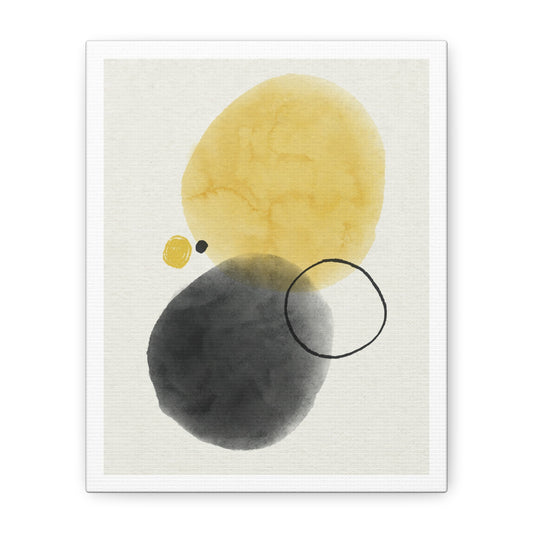 Gold Watercolor Wall Art Set 1.1 - Matte Canvas Decor with Minimalist Leaf Design
