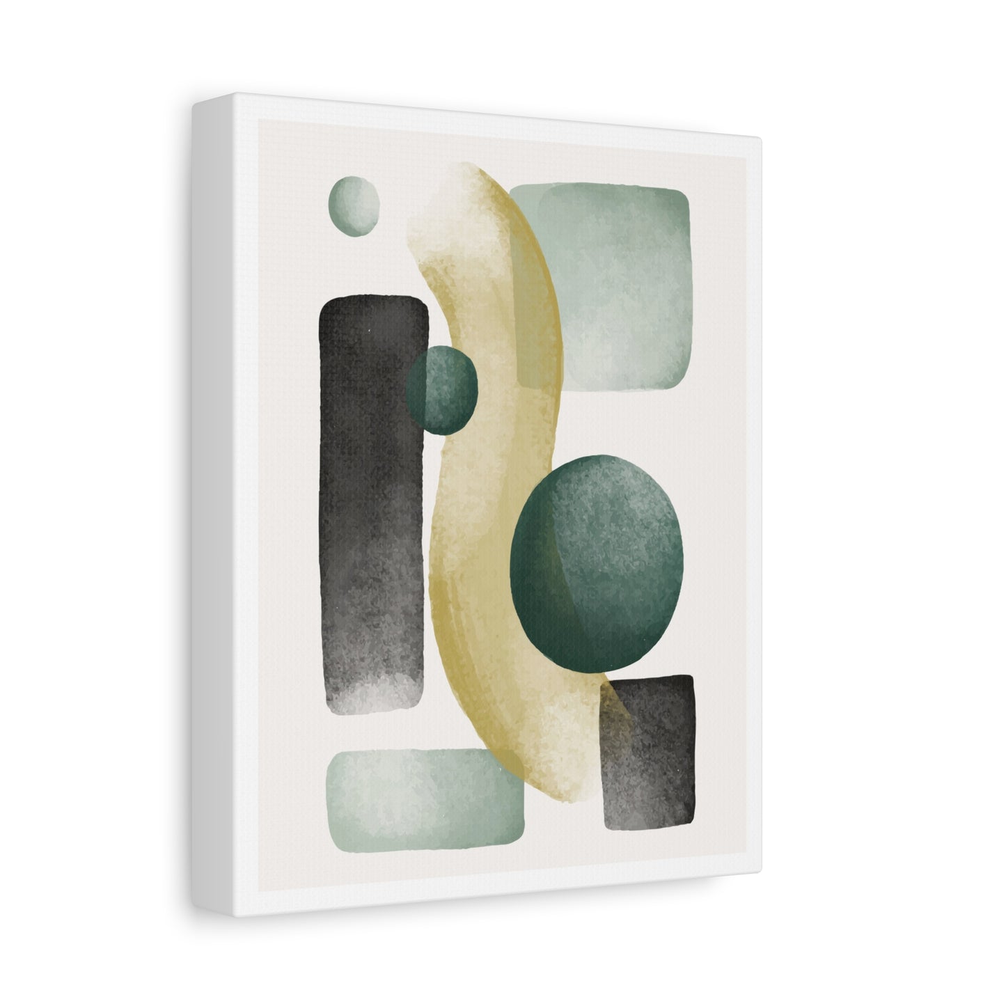 Army Green Art Set 1.2 - Matte Canvas Decor with Minimalist Leaf Design