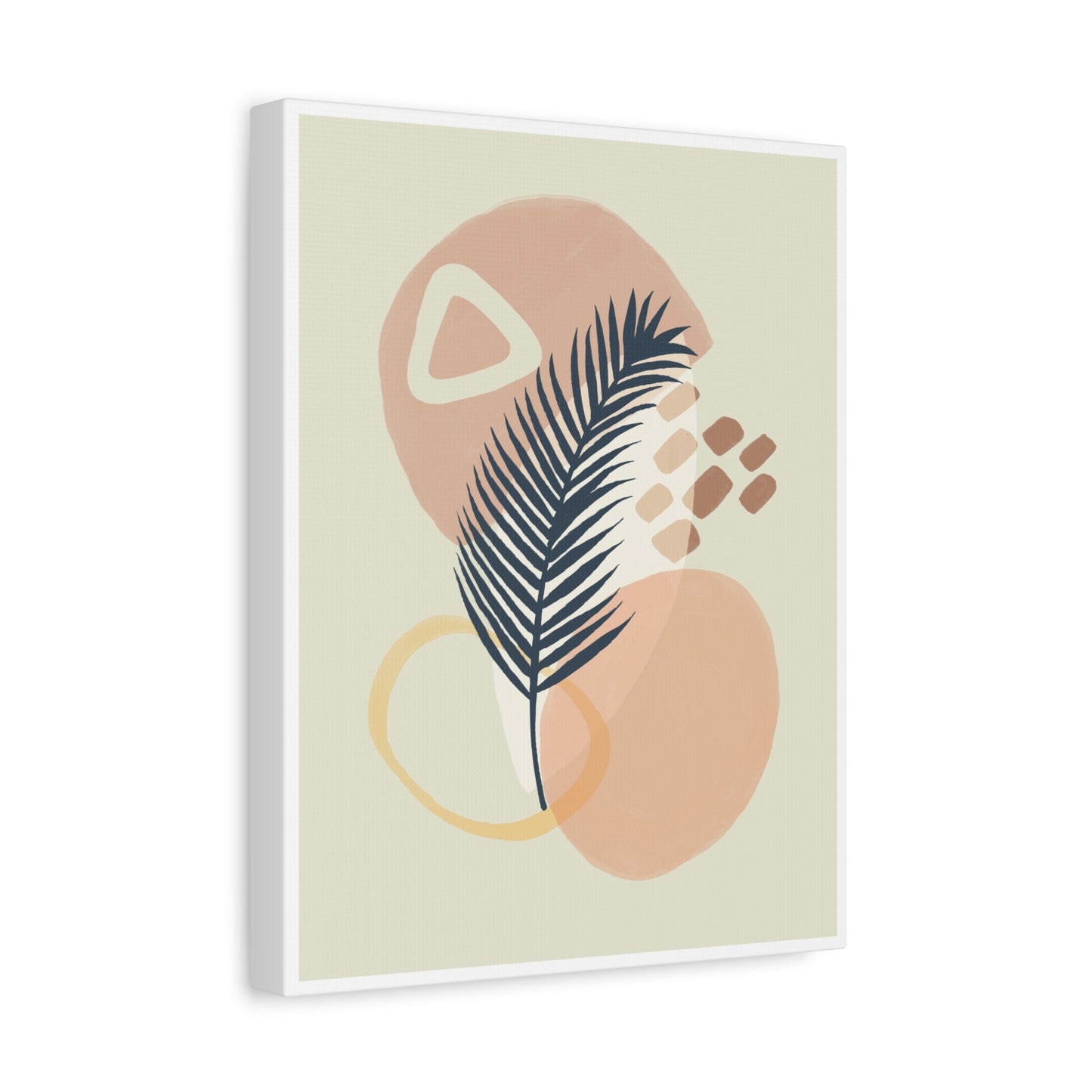 Pink Minimal  Flower Art Set 1.2 - Matte Canvas Decor with Minimalist Leaf Design