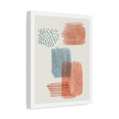 Wander Brush Art 1.3 - Matte Canvas Decor with Minimalist Leaf Design
