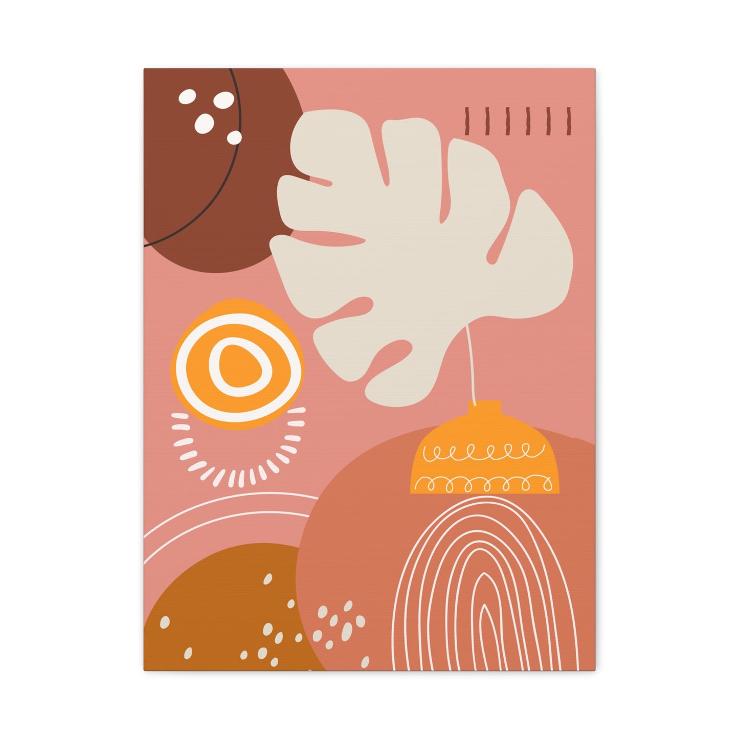 Wander Vase Art Set 1.3 - Matte Canvas Decor with Minimalist Leaf Design