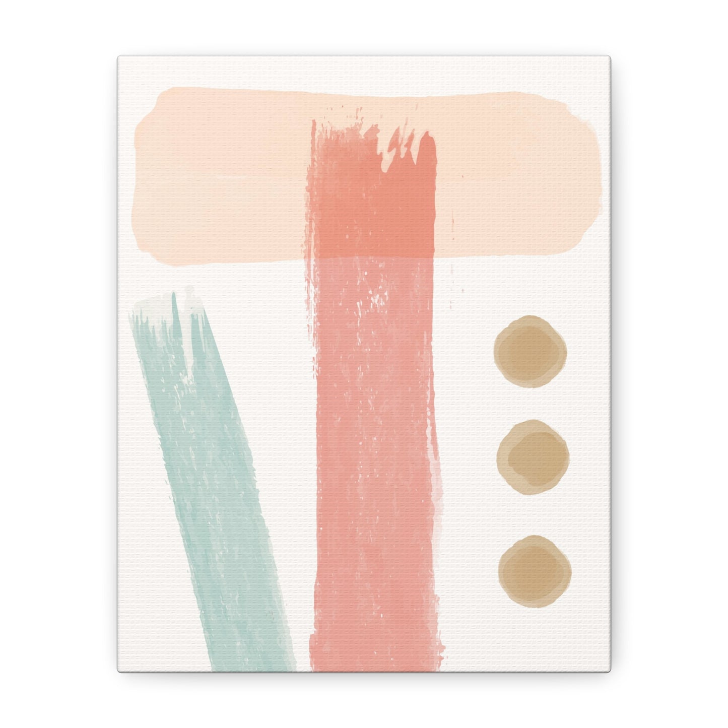 Pastel Pulse Art Set 1.3- Matte Canvas Decor with Minimalist Leaf Design