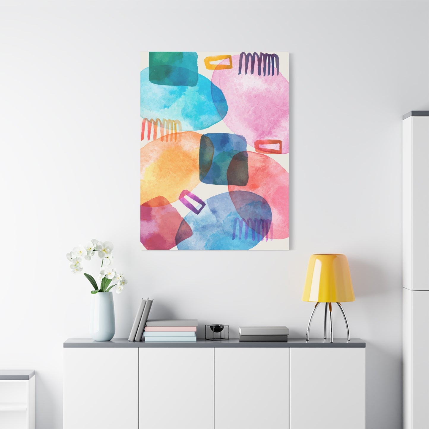 Liquid Calm Art Set 1.3- Matte Canvas Decor with Minimalist Leaf Design