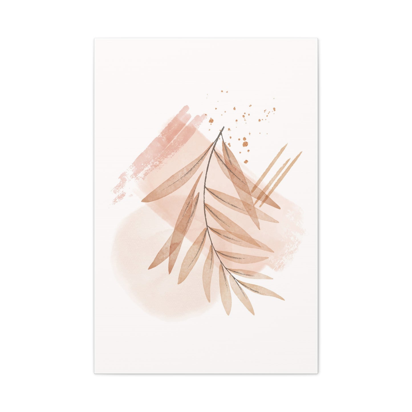 Abstract Earthy Florals Art Set 1.1 - Matte Canvas Decor with Minimalist Leaf Design