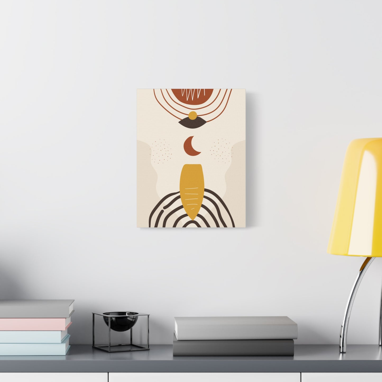 Nocturne Petal Art Set 1.3 - Matte Canvas Decor with Minimalist Leaf Design