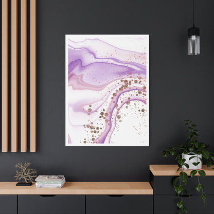 Blush Pink Marble Wall Art Set 1.3 - Matte Canvas Decor with Minimalist Leaf Design
