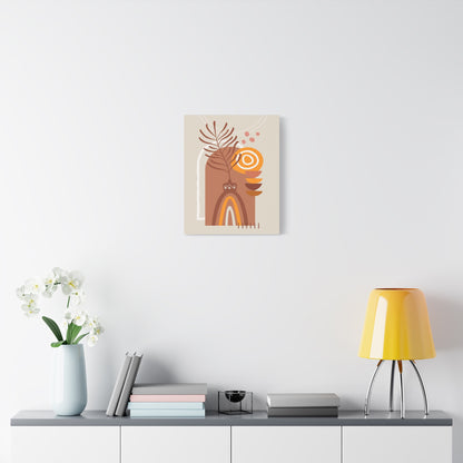 Wander Vase Art Set 1.2 - Matte Canvas Decor with Minimalist Leaf Design