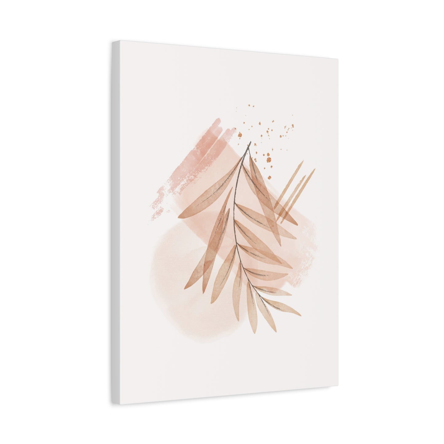 Abstract Earthy Florals Art Set 1.1 - Matte Canvas Decor with Minimalist Leaf Design