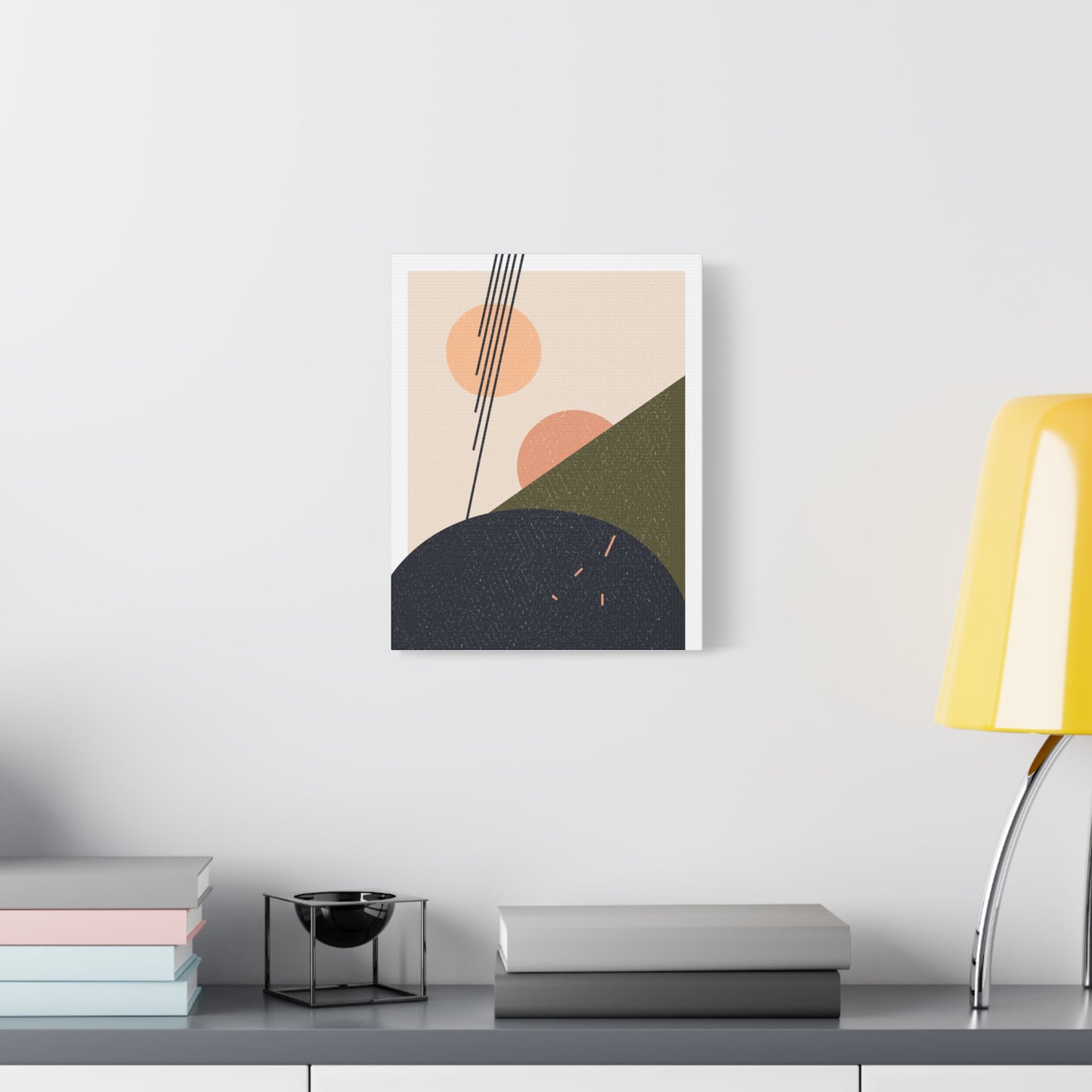 Minimal Pink Line Art Set 1.1 - Matte Canvas Decor with Minimalist Leaf Design