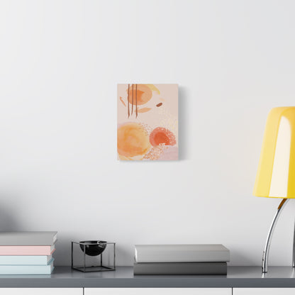 Sunlit Spark Art Set 1.3 - Matte Canvas Decor with Minimalist Leaf Design