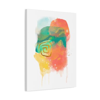 Watercolor Painting Set 1.2 - Matte Canvas Decor with Minimalist Leaf Design