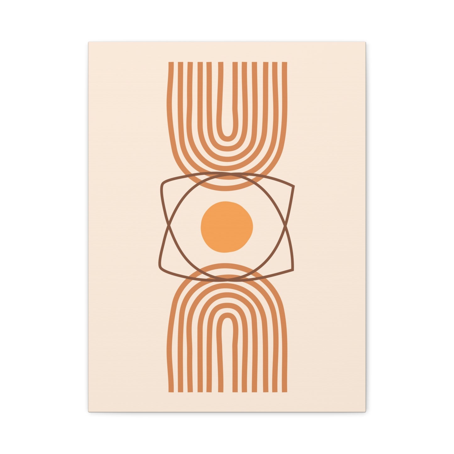 Petal Village Art 1.2 - Matte Canvas Decor with Minimalist Leaf Design