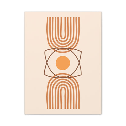Petal Village Art 1.2 - Matte Canvas Decor with Minimalist Leaf Design