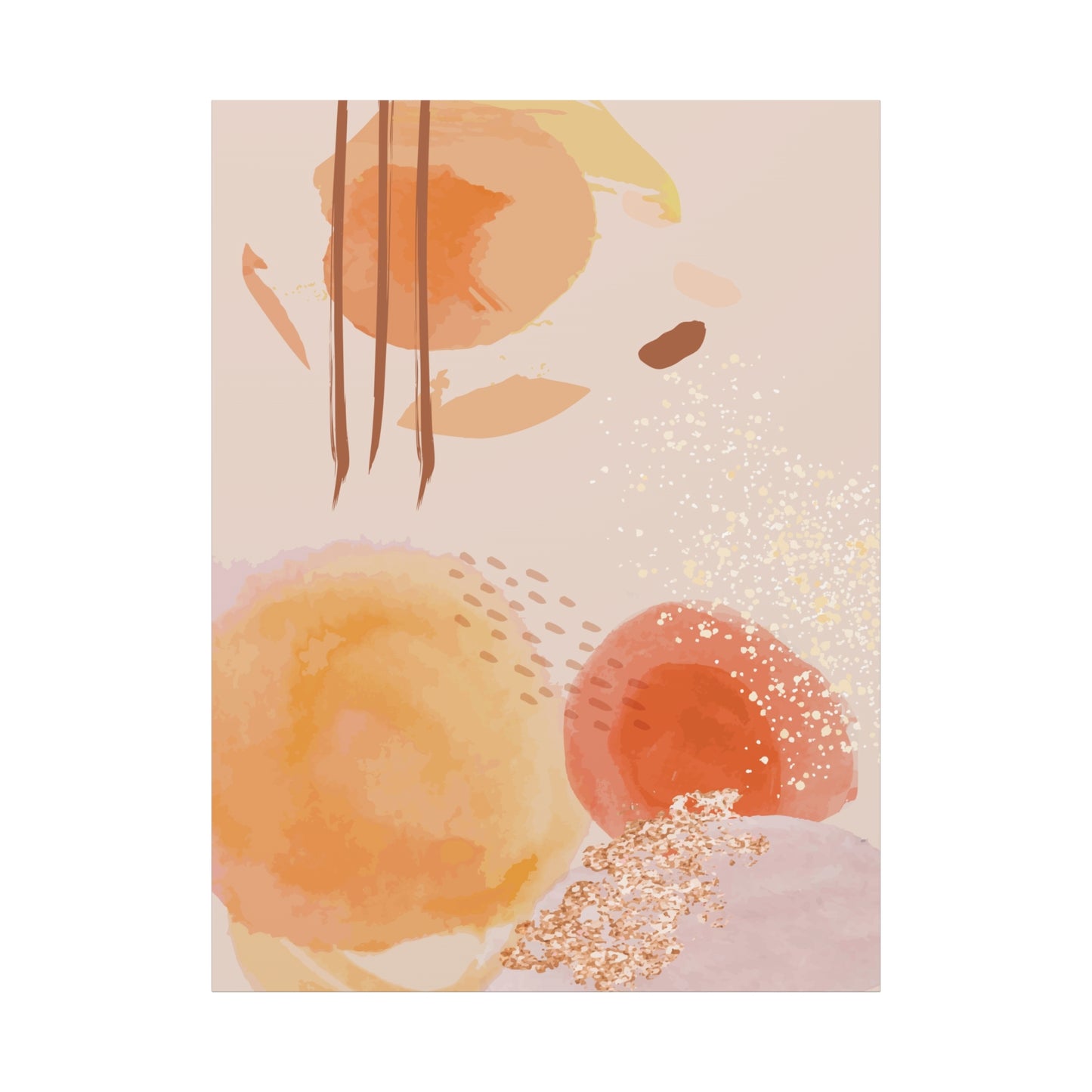 Sunlit Spark Art Set 1.3 - Matte Canvas Decor with Minimalist Leaf Design