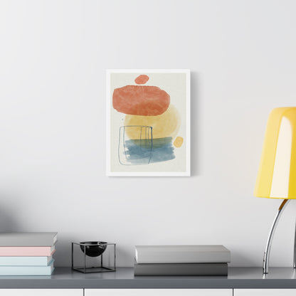 Wander Brush Art 1.1 - Matte Canvas Decor with Minimalist Leaf Design
