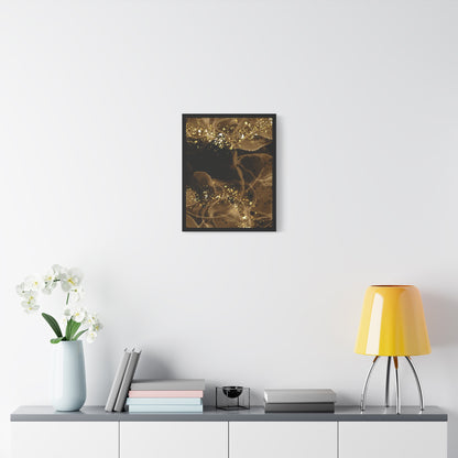 Gold Dust Art Set 1.3 - Matte Canvas Decor with Minimalist Leaf Design