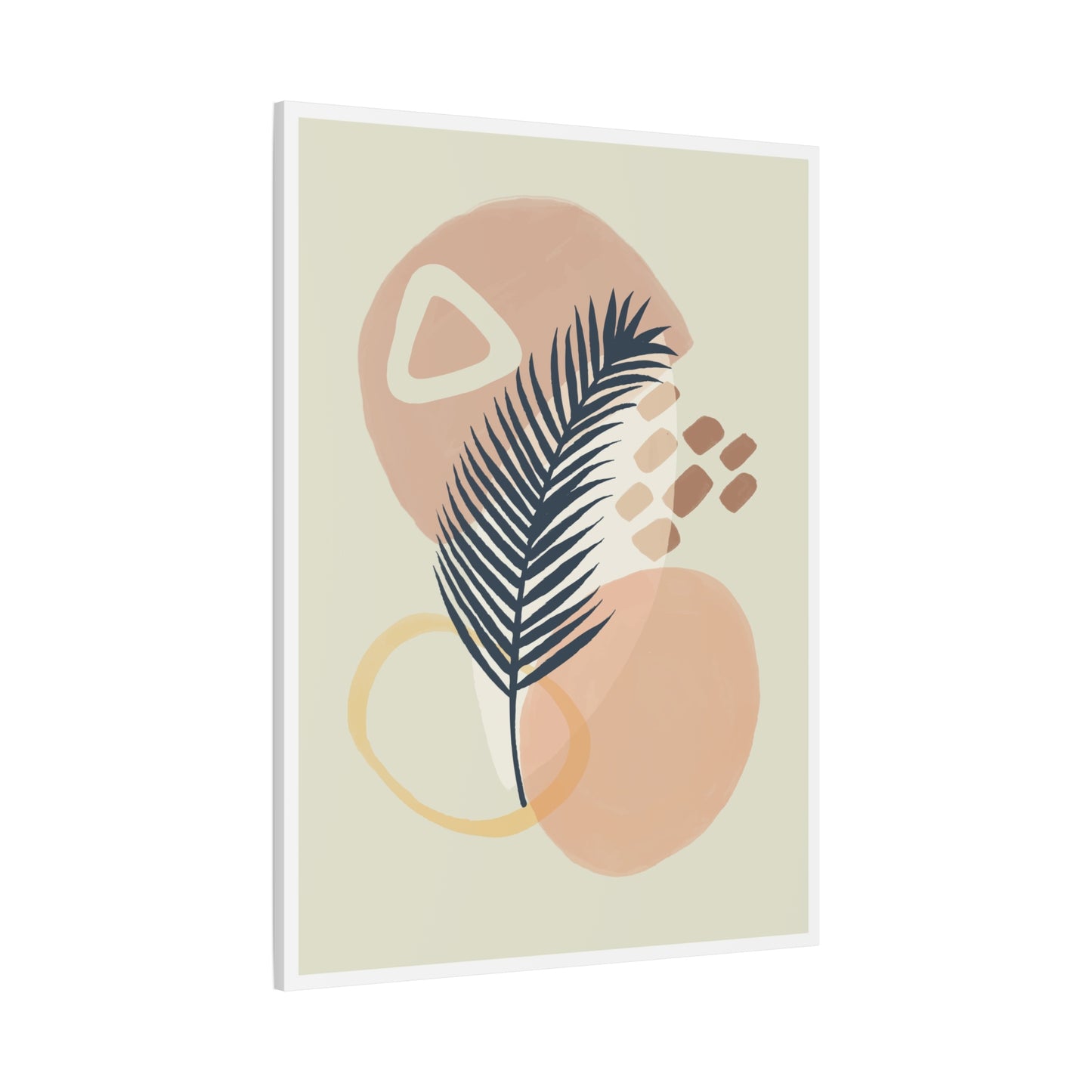Pink Minimal  Flower Art Set 1.2 - Matte Canvas Decor with Minimalist Leaf Design