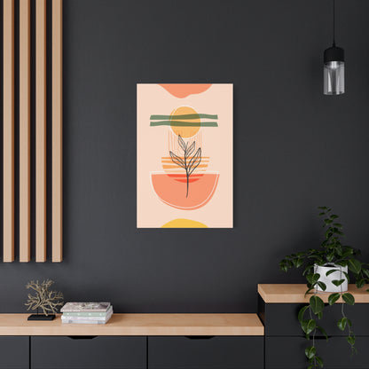 Sunway Minimal Art Set 1.3 - Matte Canvas Decor with Minimalist Leaf Design