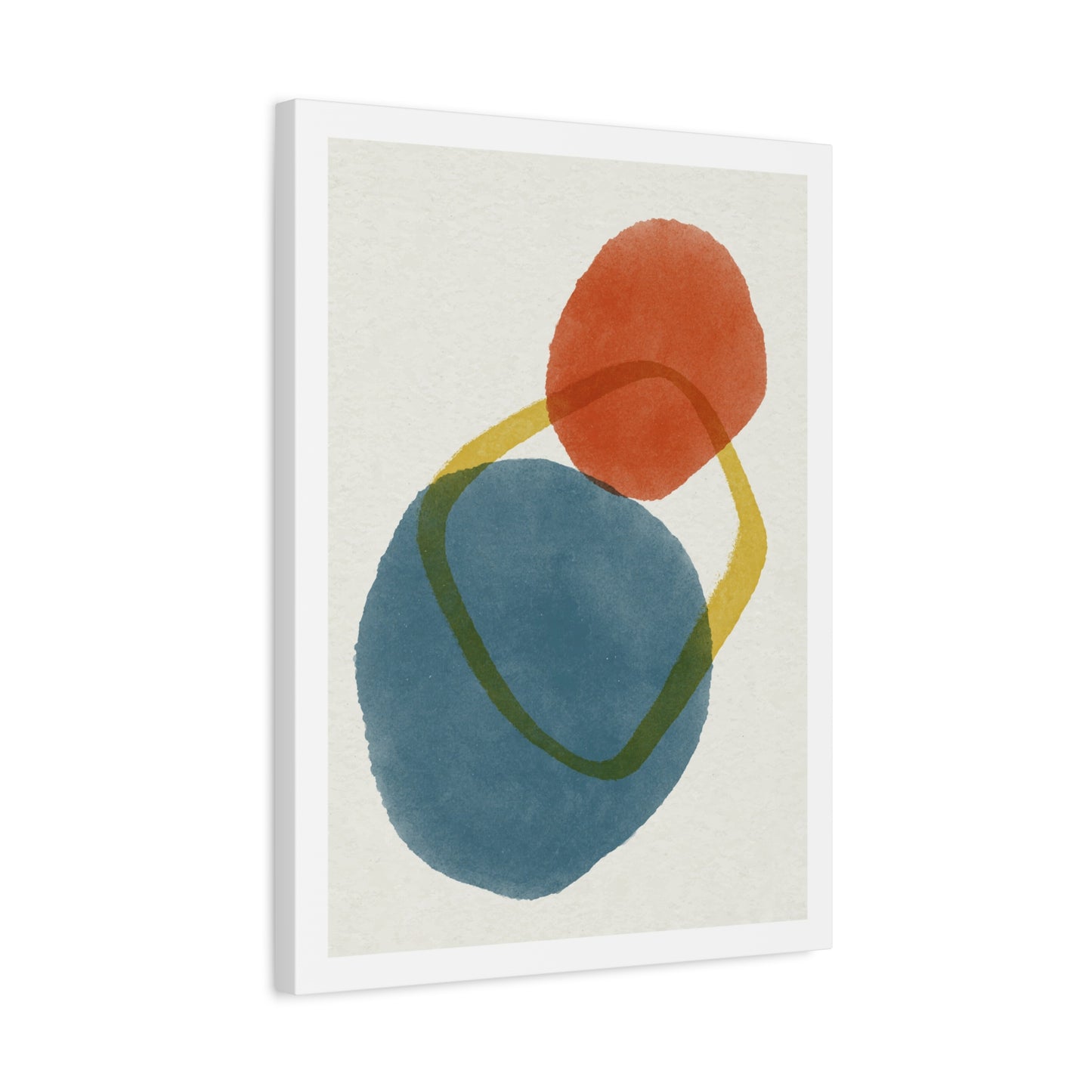 Wander Brush Art 1.2 - Matte Canvas Decor with Minimalist Leaf Design