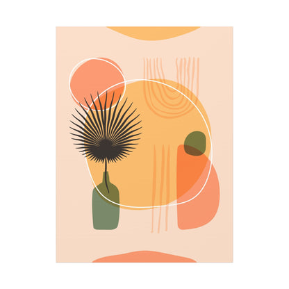 Sunway Minimal Art Set 1.1 - Matte Canvas Decor with Minimalist Leaf Design
