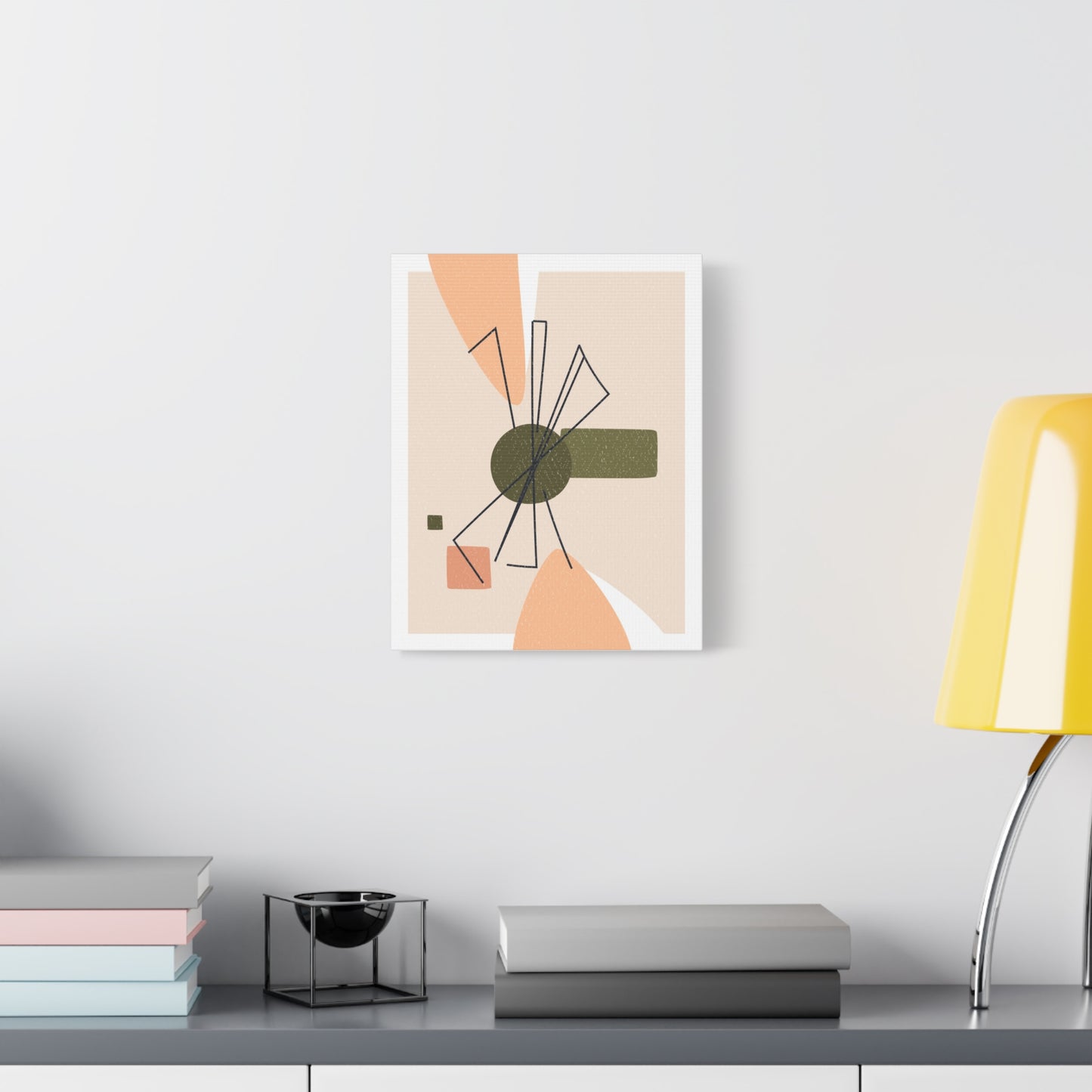 Minimal Pink Line Art Set 1.3 - Matte Canvas Decor with Minimalist Leaf Design