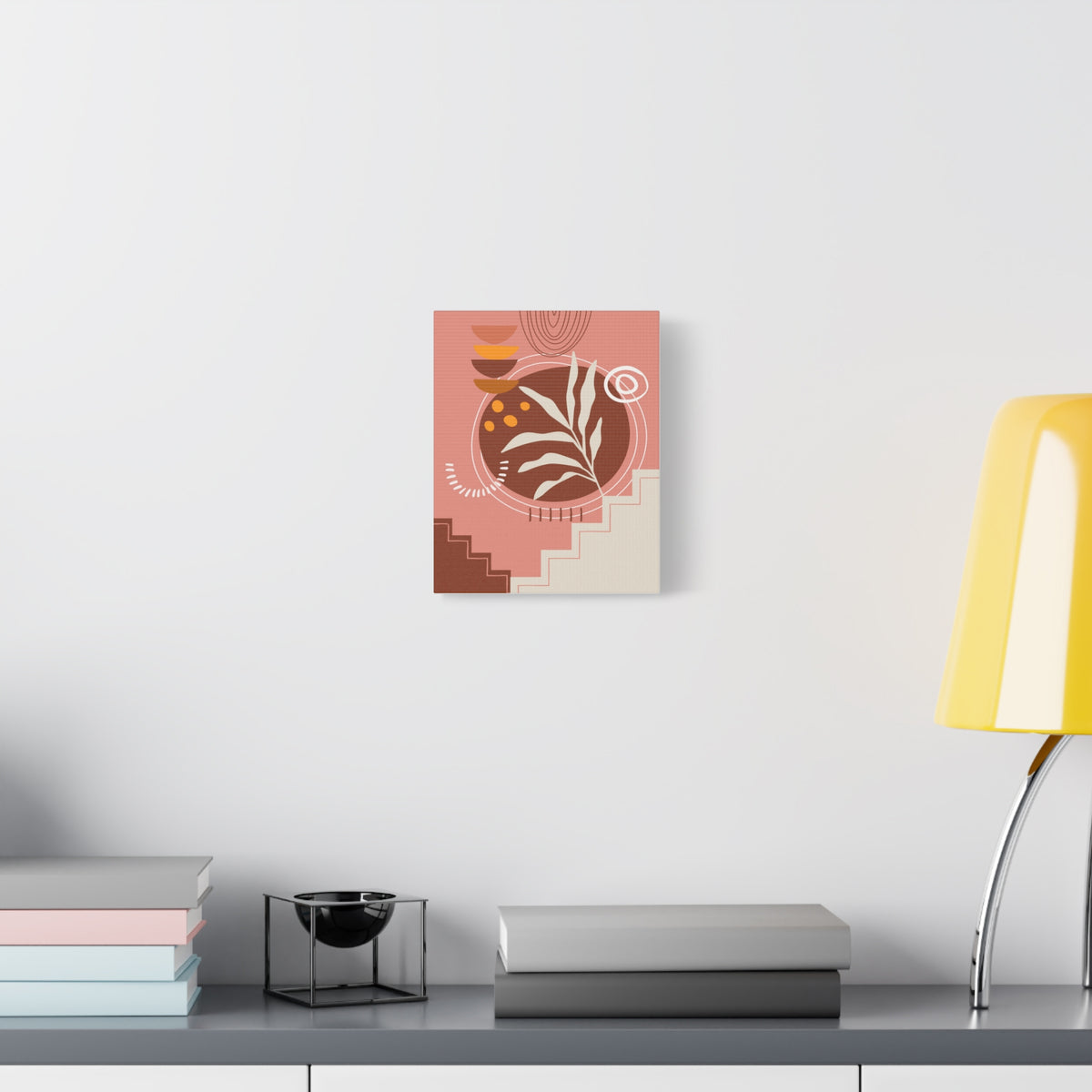Wander Vase Art Set 1.1 - Matte Canvas Decor with Minimalist Leaf Design