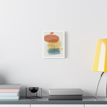 Wander Brush Art 1.1 - Matte Canvas Decor with Minimalist Leaf Design