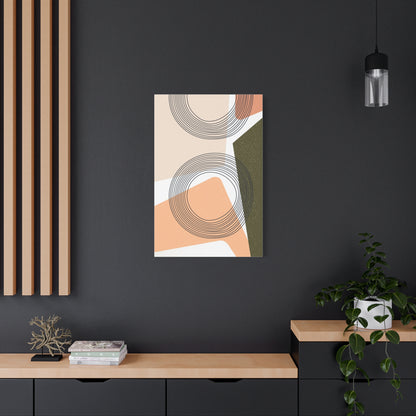 Minimal Pink Line Art Set 1.2 - Matte Canvas Decor with Minimalist Leaf Design