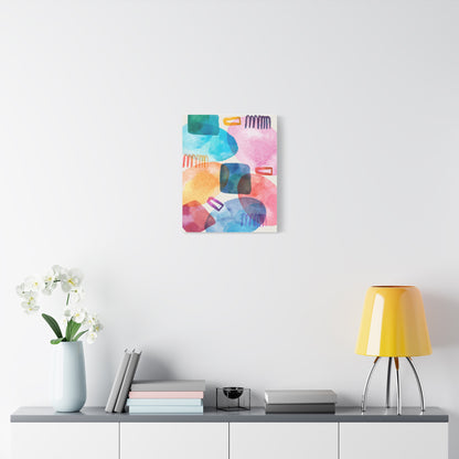 Liquid Calm Art Set 1.3- Matte Canvas Decor with Minimalist Leaf Design