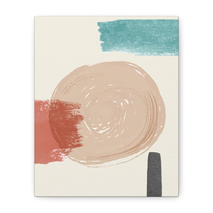Soft Dune Palette Art 1.3 - Matte Canvas Decor with Minimalist Leaf Design