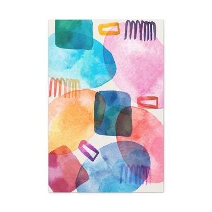 Liquid Calm Art Set 1.3- Matte Canvas Decor with Minimalist Leaf Design