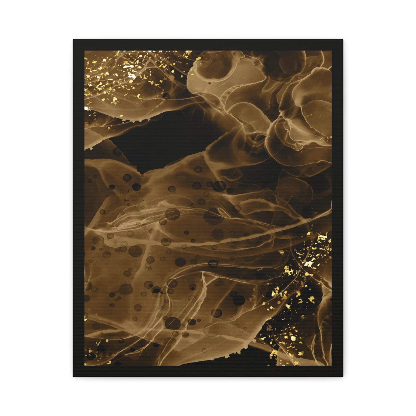 Gold Dust Art Set 1.2 - Matte Canvas Decor with Minimalist Leaf Design