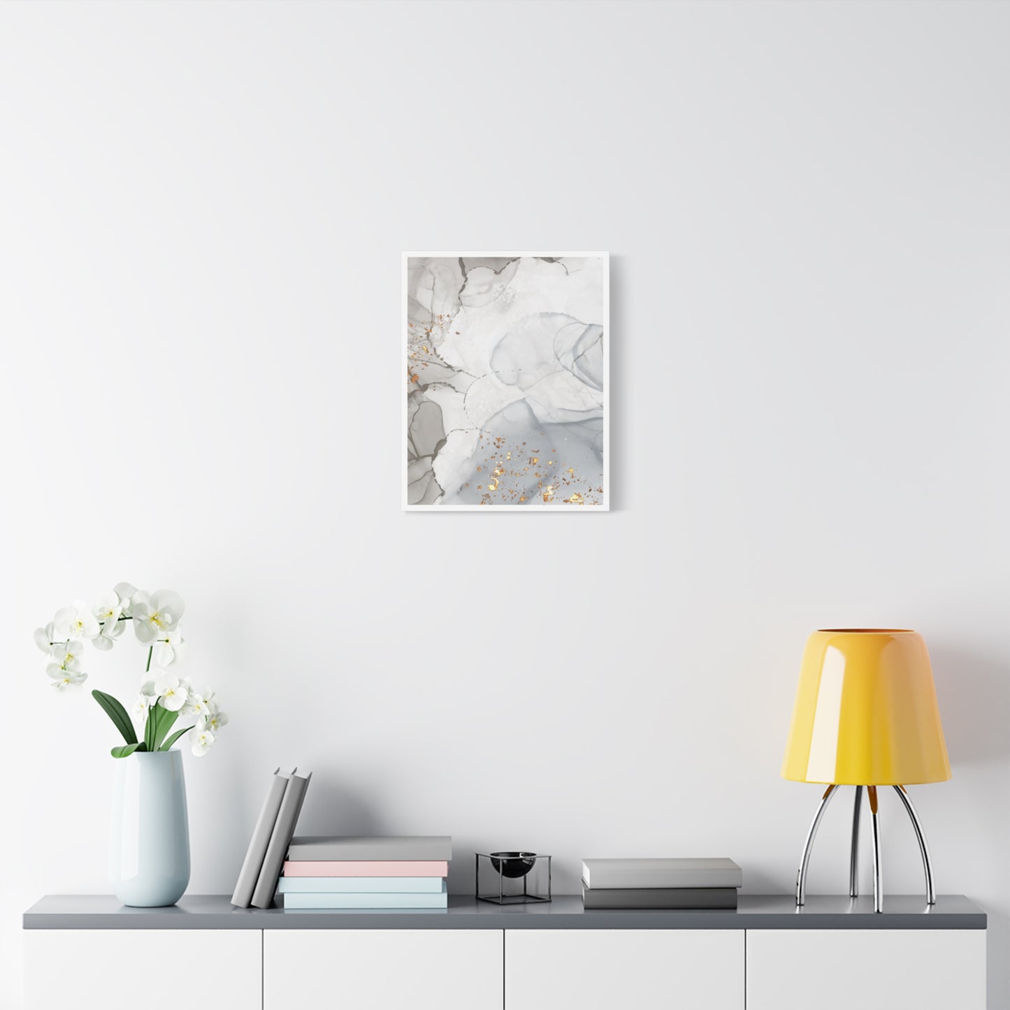 Ash Dust Art Set 1.3 - Matte Canvas Decor with Minimalist Leaf Design