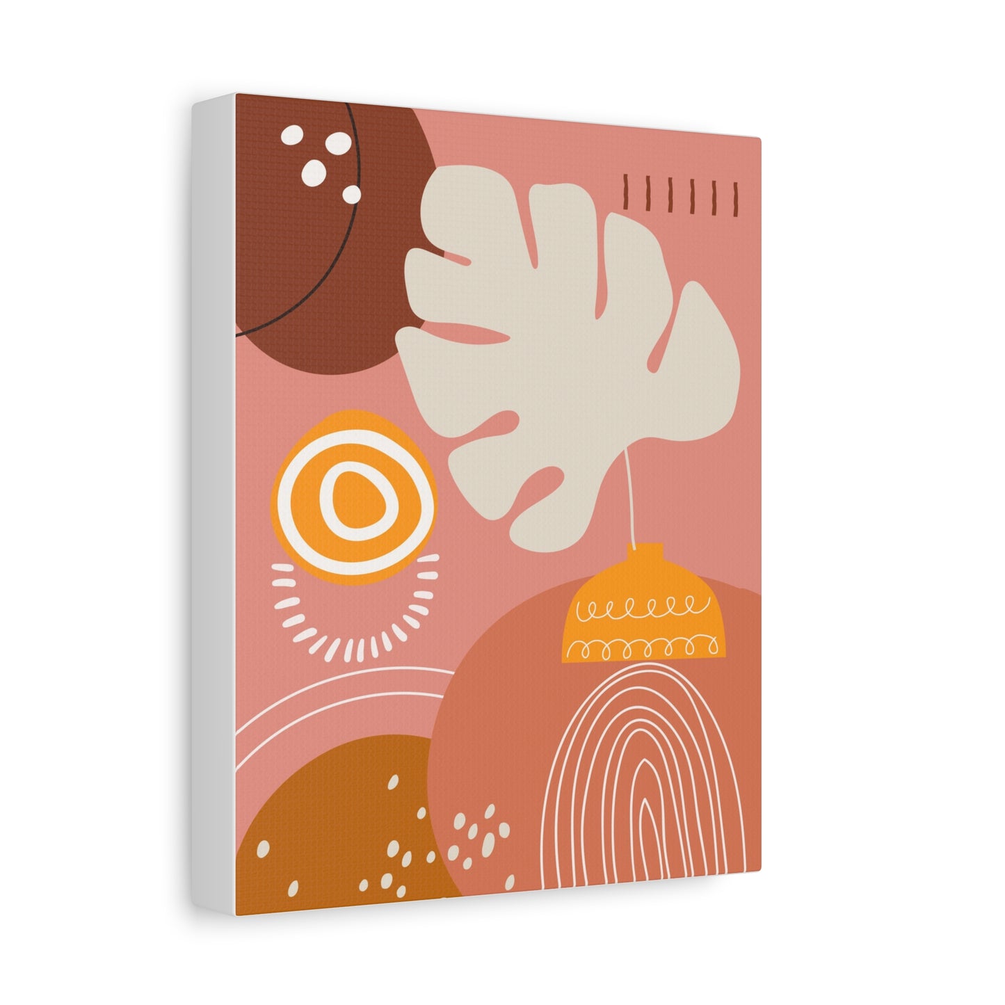 Wander Vase Art Set 1.3 - Matte Canvas Decor with Minimalist Leaf Design