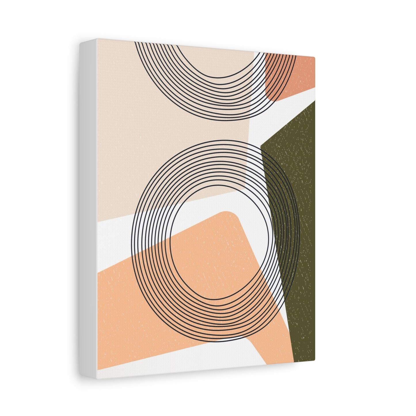 Minimal Pink Line Art Set 1.2 - Matte Canvas Decor with Minimalist Leaf Design