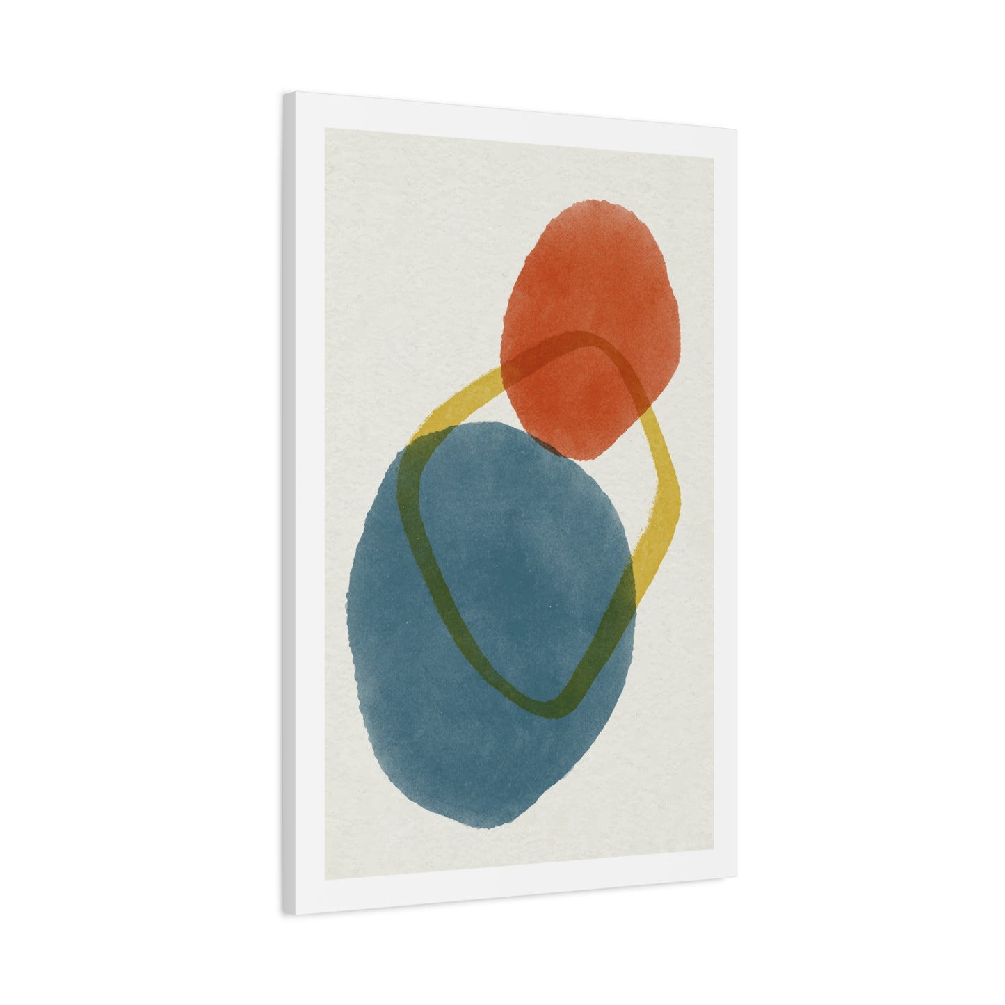 Wander Brush Art 1.2 - Matte Canvas Decor with Minimalist Leaf Design